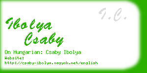 ibolya csaby business card